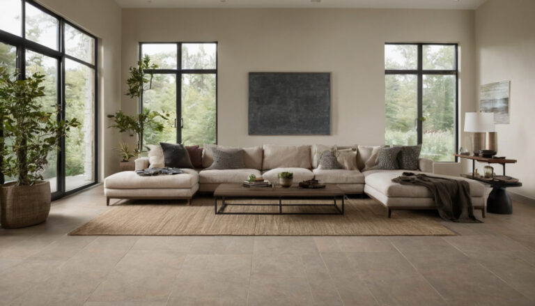 Which sofa measurements determine whether delivery is possible shown in a luxury residential interior